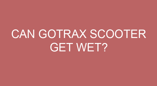 can-gotrax-scooter-get-wet