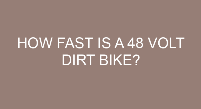 how-fast-is-a-48-volt-dirt-bike