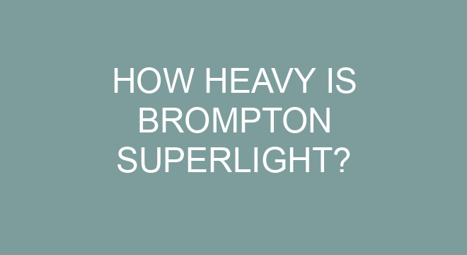 how heavy is a brompton