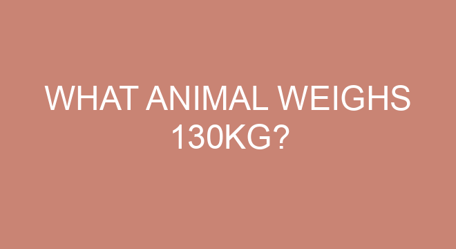 what-animal-weighs-130kg