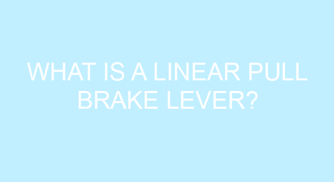 linear pull brake levers