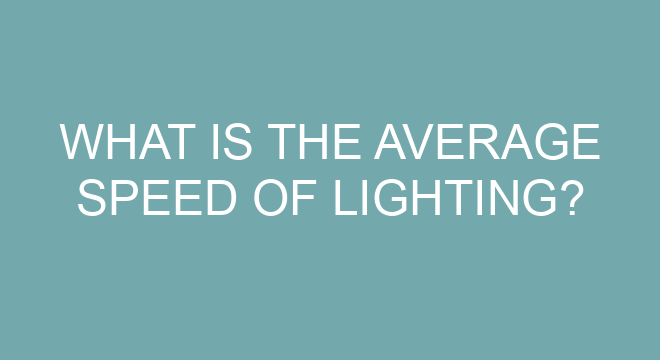 what-is-the-average-speed-of-lighting