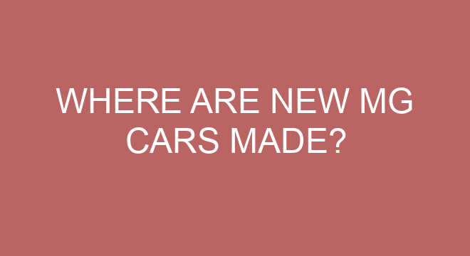 where-are-new-mg-cars-made