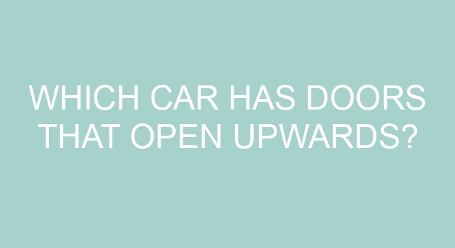 what kind of car has doors that open upwards